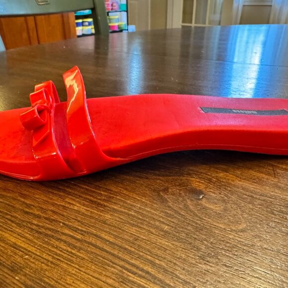 MELISSA Red Flip Flops Sandals Jellies Shoes Women's Size 9 - Picture 5 of 9